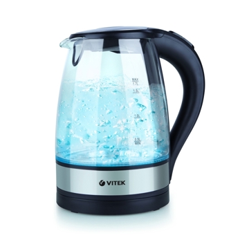 VITEK VT 7008, 2200W, 1.7L, Electric Kettle, Transparent