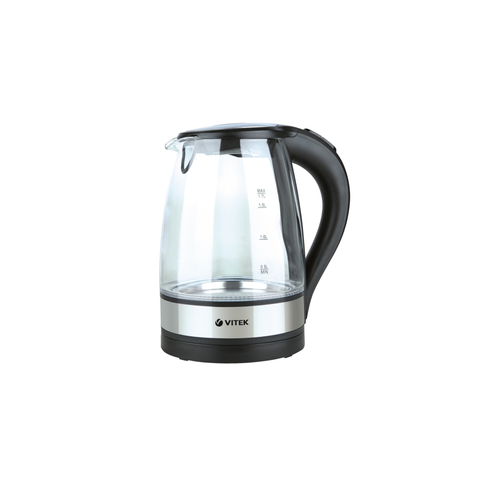 VITEK VT 7008, 2200W, 1.7L, Electric Kettle, Transparent