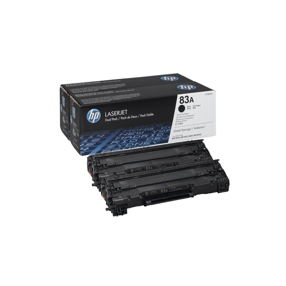 კარტრიჯი HP 83A 2-pack Black Original LaserJet Toner Cartridge CF283AD