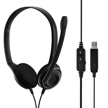 USB ყურსასმენი Epos SENNHEISER PC8 USB, Headset, Black