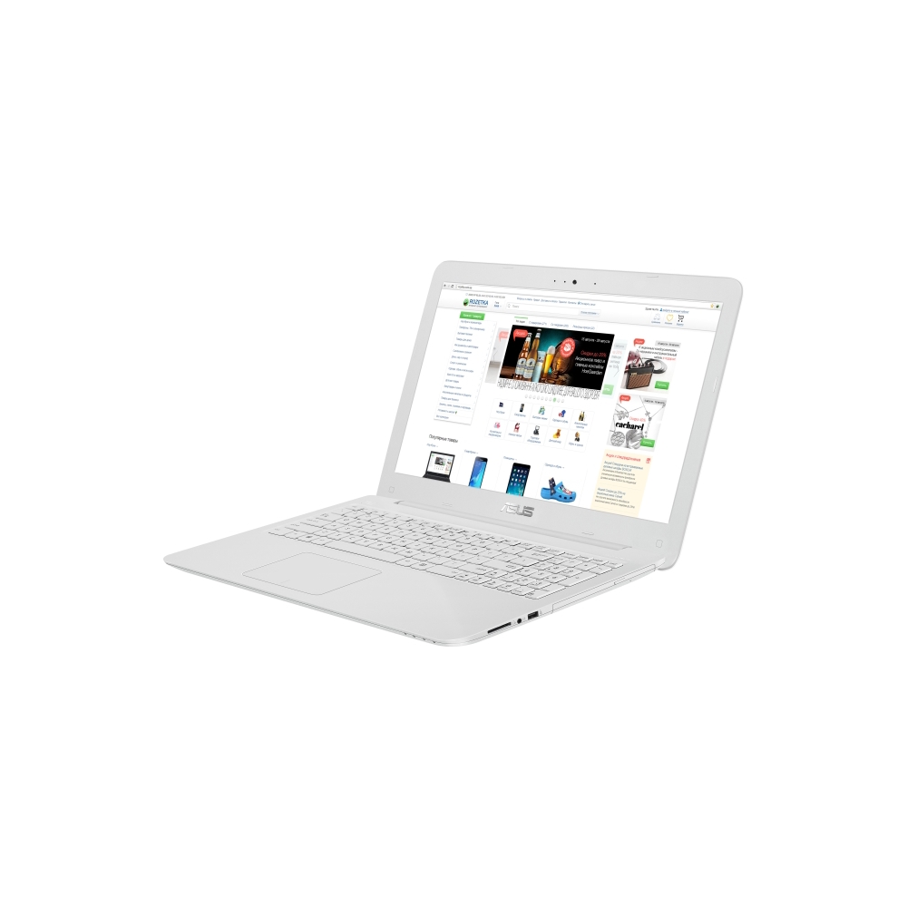ნოუთბუქი  ASUSTEK ASUS X556UQ WHITE  15.6” FHD  I5-6200, 8GB,1TB, GT940  2GB, DVD-RW, BT, NO OS