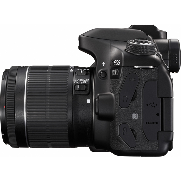 ციფრული ფოტოაპარატი Canon Eos 80D 18-55 IS, 20.2MP, 3.0" 1,040K-DOT VARI-ANGLE Touchscreen Black