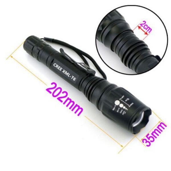 ხელის ფანარი Ultraflash CREE 2000 Lumen XM-L T6 Zoomable Focus