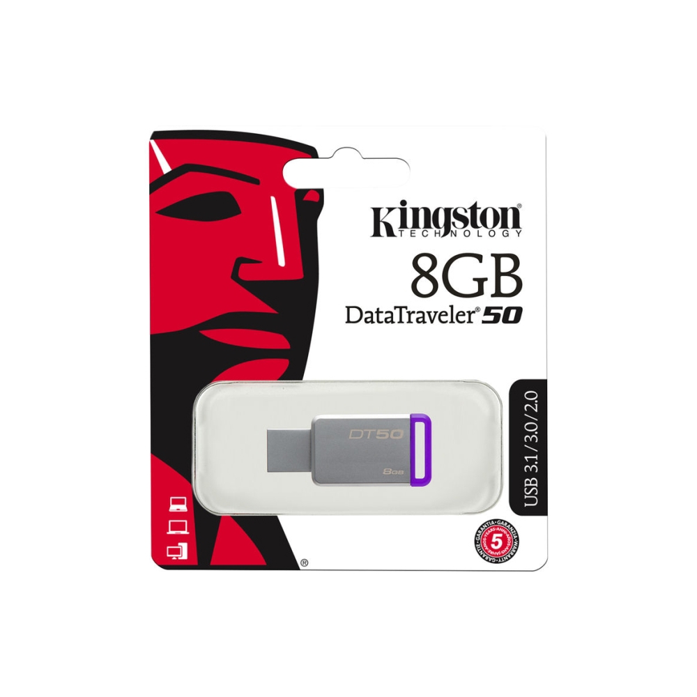 USB ფლეშ მეხსიერება  KINGSTON USB DT50 8 GB