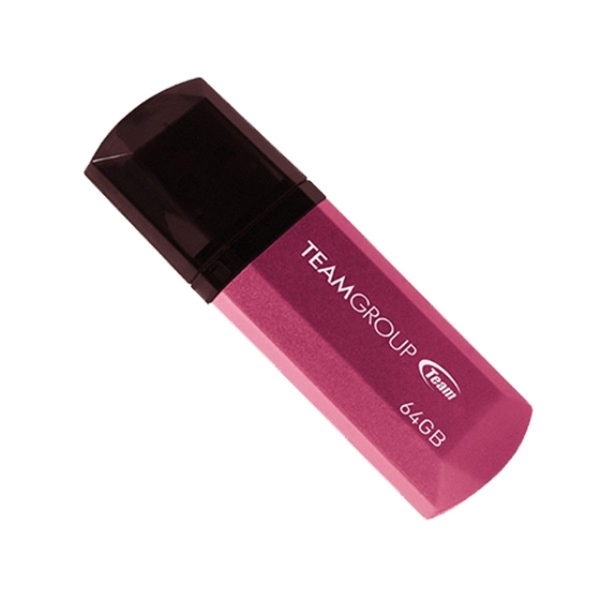 USB ფლეშ მეხსიერება  TEAM C153 DRIVE 64GB PINK RETAIL