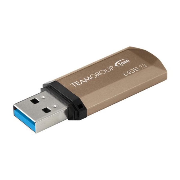 USB ფლეშ მეხსიერება TEAM C155 3.0 DRIVE 64 GB GOLD RETAIL