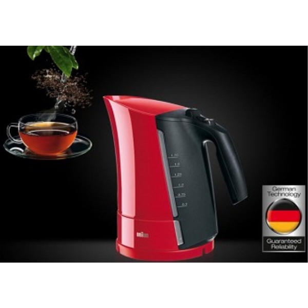 BRAUN WK300, 2200W, 1.7L, Electric Kettle, Red