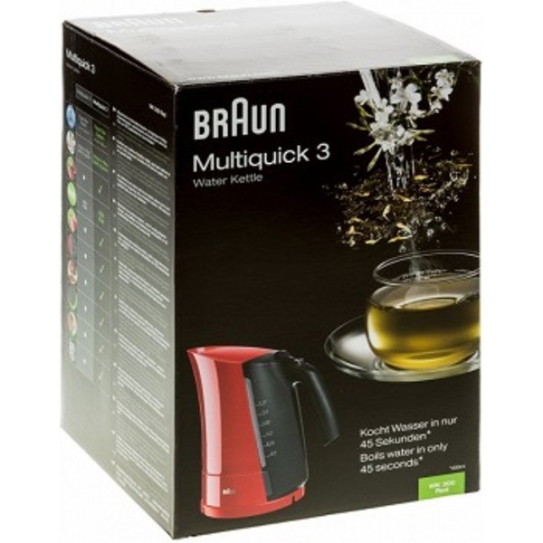 BRAUN WK300, 2200W, 1.7L, Electric Kettle, Red