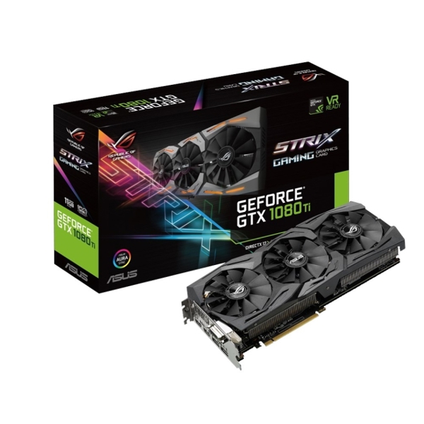 ვიდეო დაფა  PCI EXPRESS 12GB ASUS  GTX ROG STRIX 1080TI-  11G GDDR5X 11GB 90YV0AM1-M0NM00