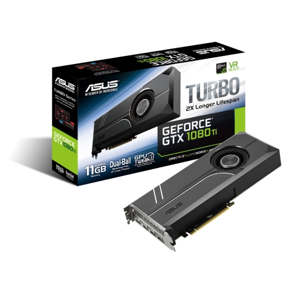 ვიდეო დაფა   PCI EXPRESS 12GB ASUS  GTX TURBO 1080TI- GDDR5X 11GB 90YV0AN0-M0NM00