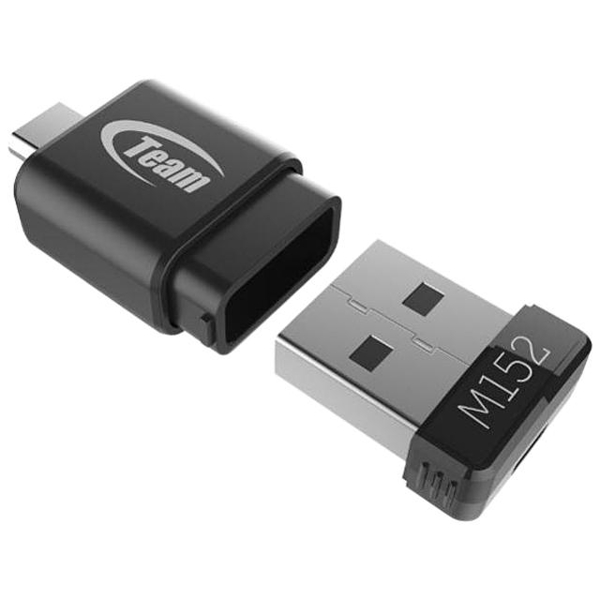 USB ფლეშ მეხსიერება  TEAM M152 DRIVE 16 GB BLACK RETAIL