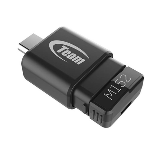 USB ფლეშ მეხსიერება  TEAM M152 DRIVE 8 GB BLACK RETAIL