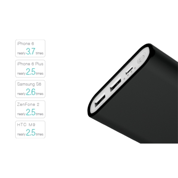 პორტატული დამტენი  TEAM PowerBank WP10400 10400mAh BLACK RETAIL