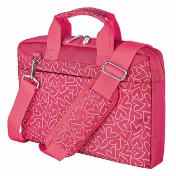 ნოუთბუქის ჩანთა TRUST BARI CARRY BAG FOR 13.3" LAPTOPS - PINK HEARTS