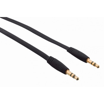 აუდიო კაბელი TRUST Flat Audio Cable 1m - black