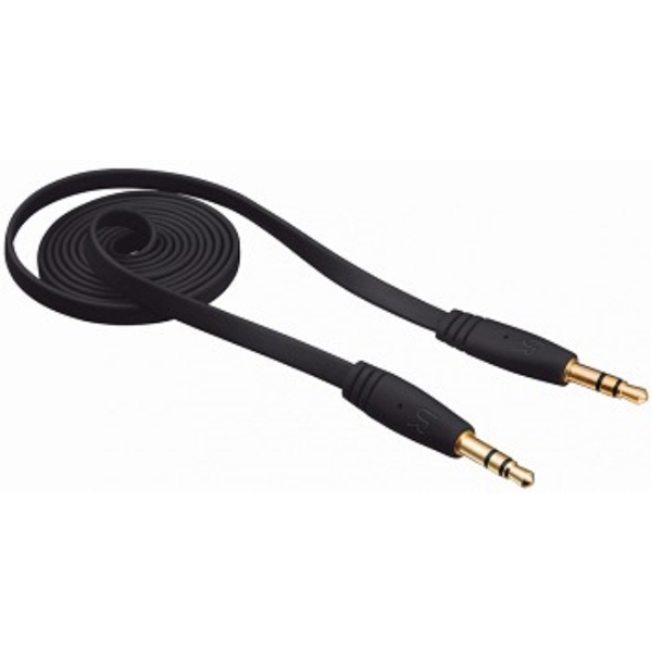 აუდიო კაბელი TRUST Flat Audio Cable 1m - black