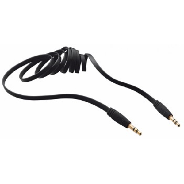 აუდიო კაბელი TRUST Flat Audio Cable 1m - black