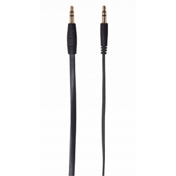 აუდიო კაბელი TRUST Flat Audio Cable 1m - black