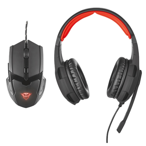 ყურსასმენი  TRUST GXT 784 GAMING HEADSET & MOUSE