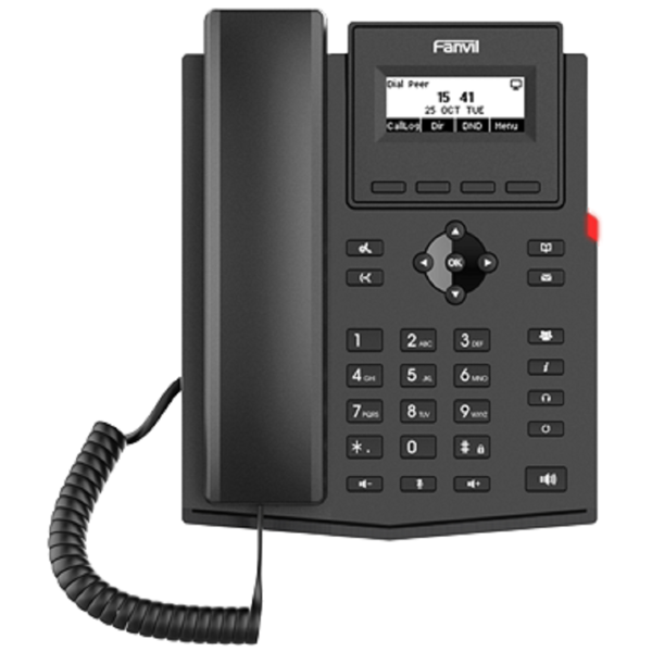 IP ტელეფონი Fanvil X301P, IP Phone, POE, 2 SIP, Black