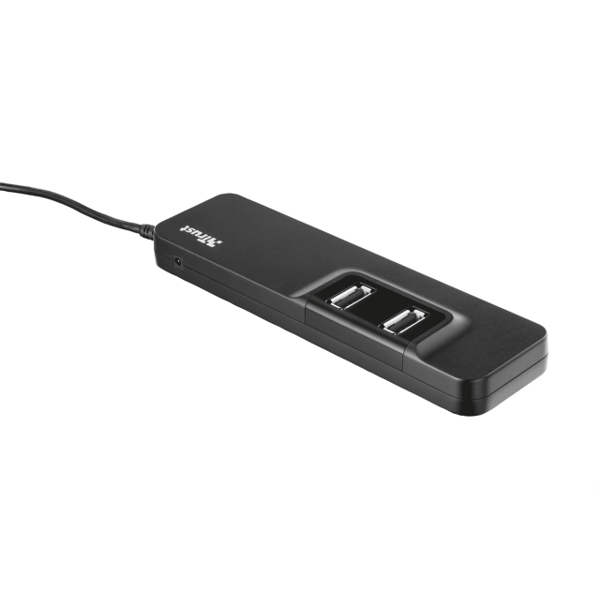 USB ჰაბი TRUST OILA 7 PORT USB 2.0 HUB , Including wall power adapter for a stable connection