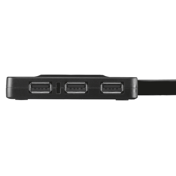 USB ჰაბი TRUST OILA 4 PORT USB 2.0 HUB; Flat USB cable 