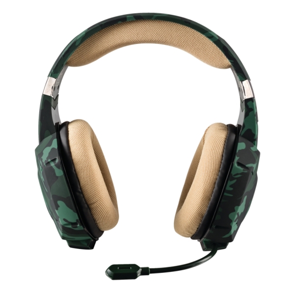 ყურსასმენი  TRUST GXT 322C GAMING HEADSET - GREEN CAMOUFLAGE