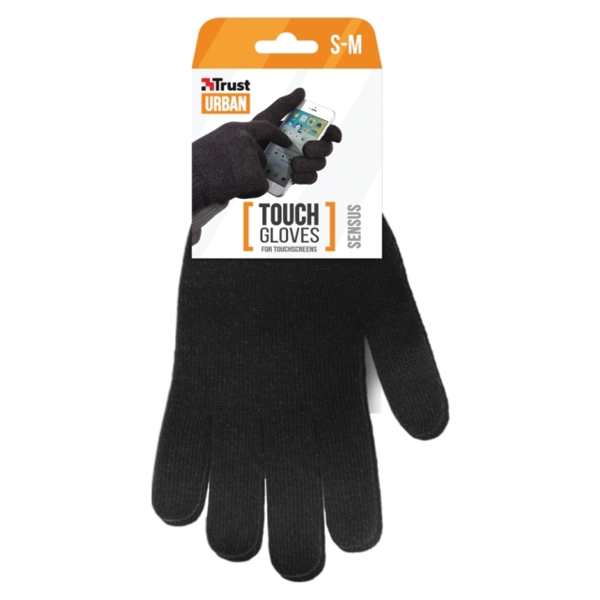 ხელთათმანი სენსორული ეკრანისთვის   TRUST SENSUS TOUCHSCREEN GLOVES S/M - BLACK