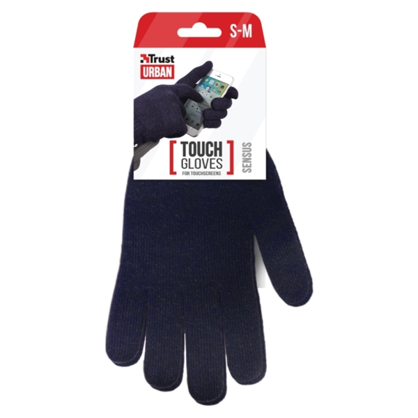 ხელთათმანი სენსორული ეკრანისთვის TRUST UR SENSUS TOUCH GLOVE S/M BLU