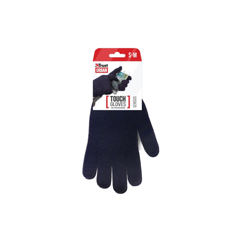 ხელთათმანი სენსორული ეკრანისთვის TRUST UR SENSUS TOUCH GLOVE S/M BLU