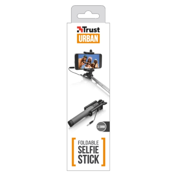 სელფის მონოპოდი TRUST FOLDABLE SELFIE STICK - BLACK