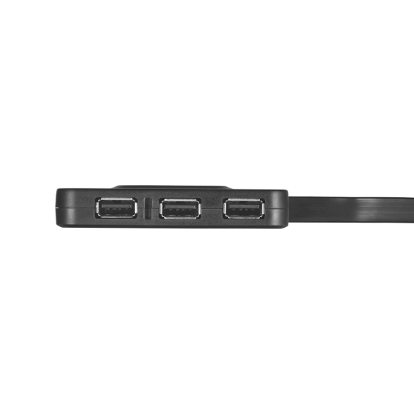 USB ჰაბი TRUST OILA USB-C TO 4 PORT STANDARD USB 2.0 HUB (TYPE-A) Works on every device with USB-C port, Plug and play, no additional power adapter needed - Black