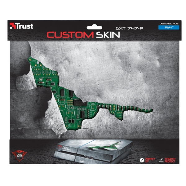 PS4  ქეისი  TRUST GXT 747-P SKIN FOR PS4 ,Customize both the front and back of your gaming console - Mother skin