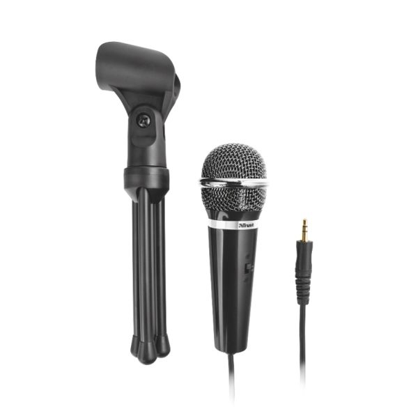 მიკროფონი TRUST STARZZ  ALL-ROUND MICROPHONE FOR PC AND LAPTOP Extra long 2.5m cable,tripod , Controls mute