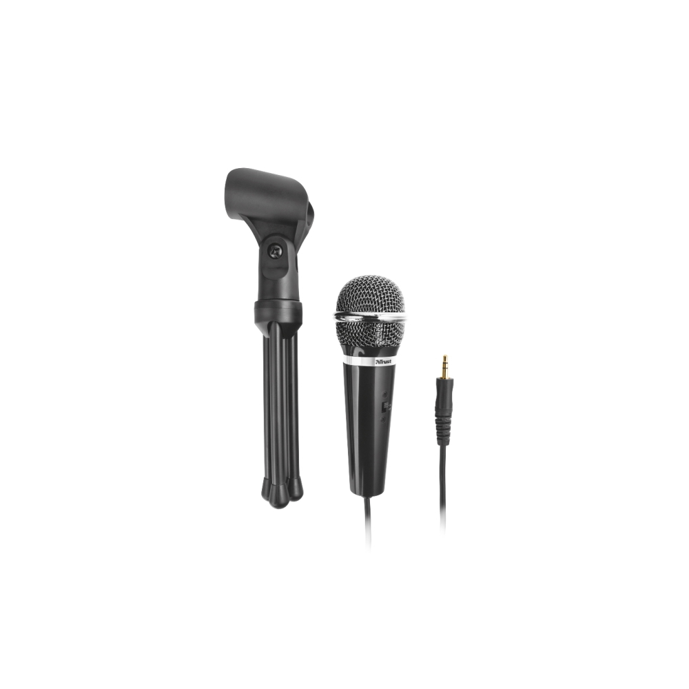 მიკროფონი TRUST STARZZ  ALL-ROUND MICROPHONE FOR PC AND LAPTOP Extra long 2.5m cable,tripod , Controls mute