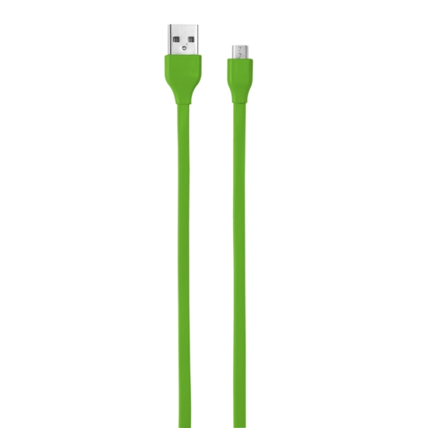 სადენი TRUST FLAT MICRO-USB CABLE 1M - LIME