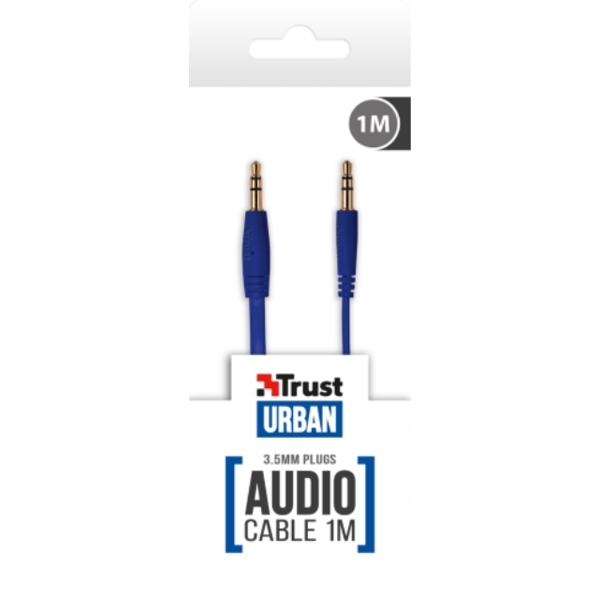 AUX კაბელი TRUST UR AUDIO CABLE 1M -BLU