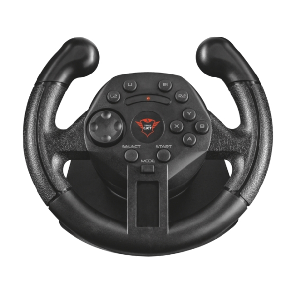 საჭე პედლით TRUST GXT 570 COMPACT VIBRATION RACING WHEEL ,13 Responsive buttons, Vibration Feedback for in-game racing effects, 100 degree wheel rotation