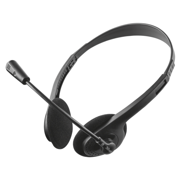 ყურსასმენი  TRUST ZIVA CHAT HEADSET Cable length 1.8m Connector attached 3.5mm - Black