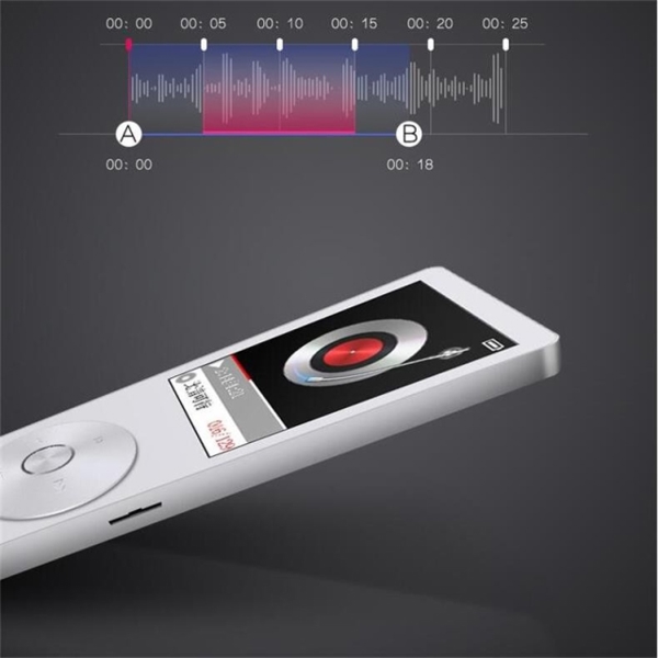 MP3 ფლეიერი BENJIE BJ-M27 K9 Metal MP3 Player Touch Screen FM Radio voice Recorder 8GB loadspeaker White