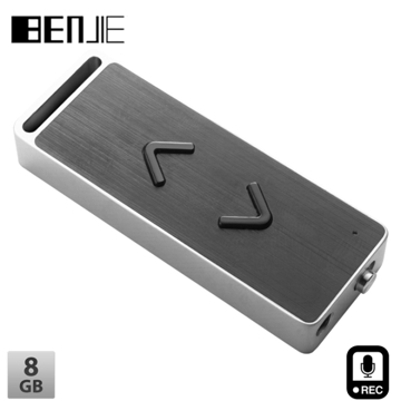 MP3 ფლეიერი Benjie BJ-M21 C3 Mini Metal sport MP3 player Voice recorder 8GB flash memory black