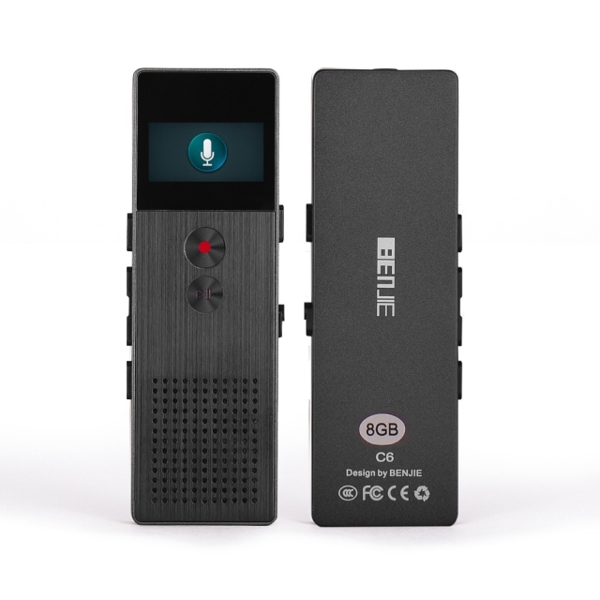 დიქტოფონი Benjie BJ-M23 C6 Metal Voice recorder and MP3 8GB flash memory black