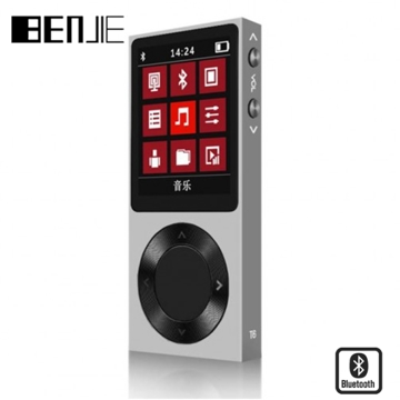 MP3 ფლეიერი BENJIE HiFI bluetooth  BJ-T6 T6 Metal MP3 Player Silver