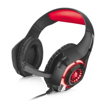 ყურსასმენი  TRUST GXT 313 NERO ILLUMINATED GAMING HEADSET, Combined 3.5 mm headphone/microphone connection , Warranty: Flexible cable (2m) - 1 year