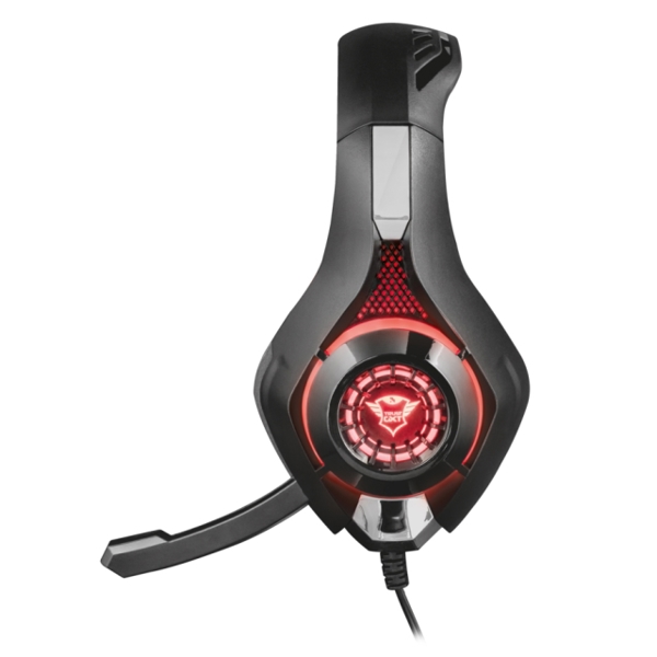 ყურსასმენი  TRUST GXT 313 NERO ILLUMINATED GAMING HEADSET, Combined 3.5 mm headphone/microphone connection , Warranty: Flexible cable (2m) - 1 year