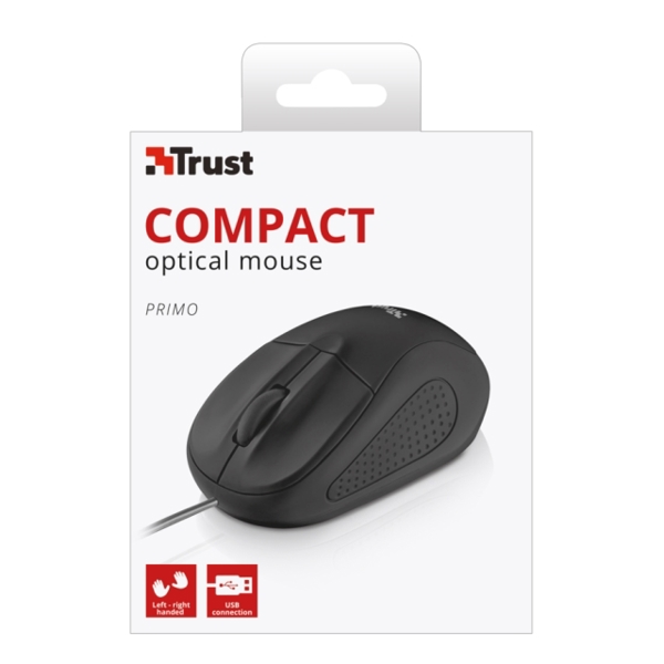 მაუსი TRUST  PRIMO  OPTICAL  COMPACT  MOUSE - BLACK