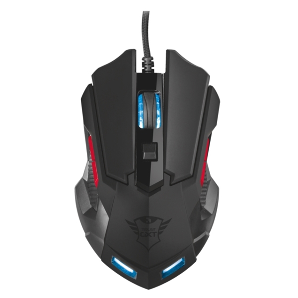 მაუსი TRUST GXT 148 OPTICAL GAMING MOUSE 3200 DPI 1.7m Braided cable 8 Programmable buttons 5 gaming profiles , Adjustable LED illumination