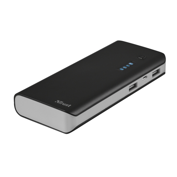 პორტატული დამტენი TRUST PRIMO POWERBANK 13000 mAh -Output: 1 USB port with 5W/1A and 1 with 10W/2.1A , 2 micro-USB charge cables included Warranty: 1 year - BLACK