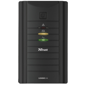 უწყვეტი კვების წყარო TRUST OXXTRON 1000VA UPS, ompact, reliable 1000VA battery back-up UPS with 3 surge protected power outlets , AVR yes, LED indicators