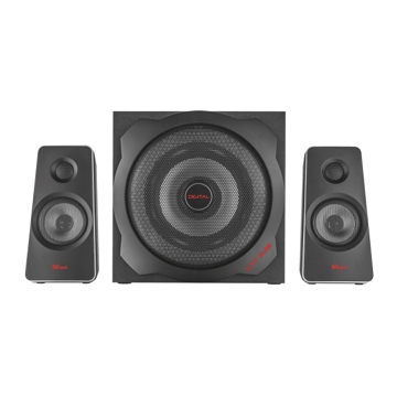 დინამიკი  TRUST GXT 638 CONSOLE 2,1 , SPEAKER SET ,Wireless remote to control volume, bass & input selection, nput wired SPDIF optical, 3.5mm ,Power output (peak/RMS) 120W/60W BLACK